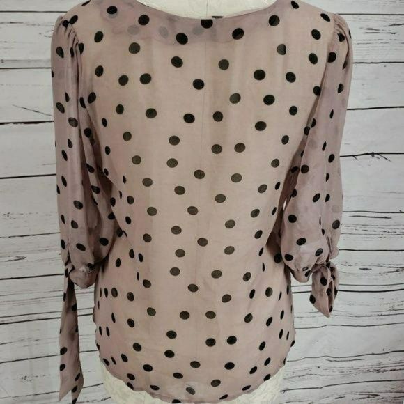 Darling Sheer polka dot medium button down Blouse - Picture 6 of 7